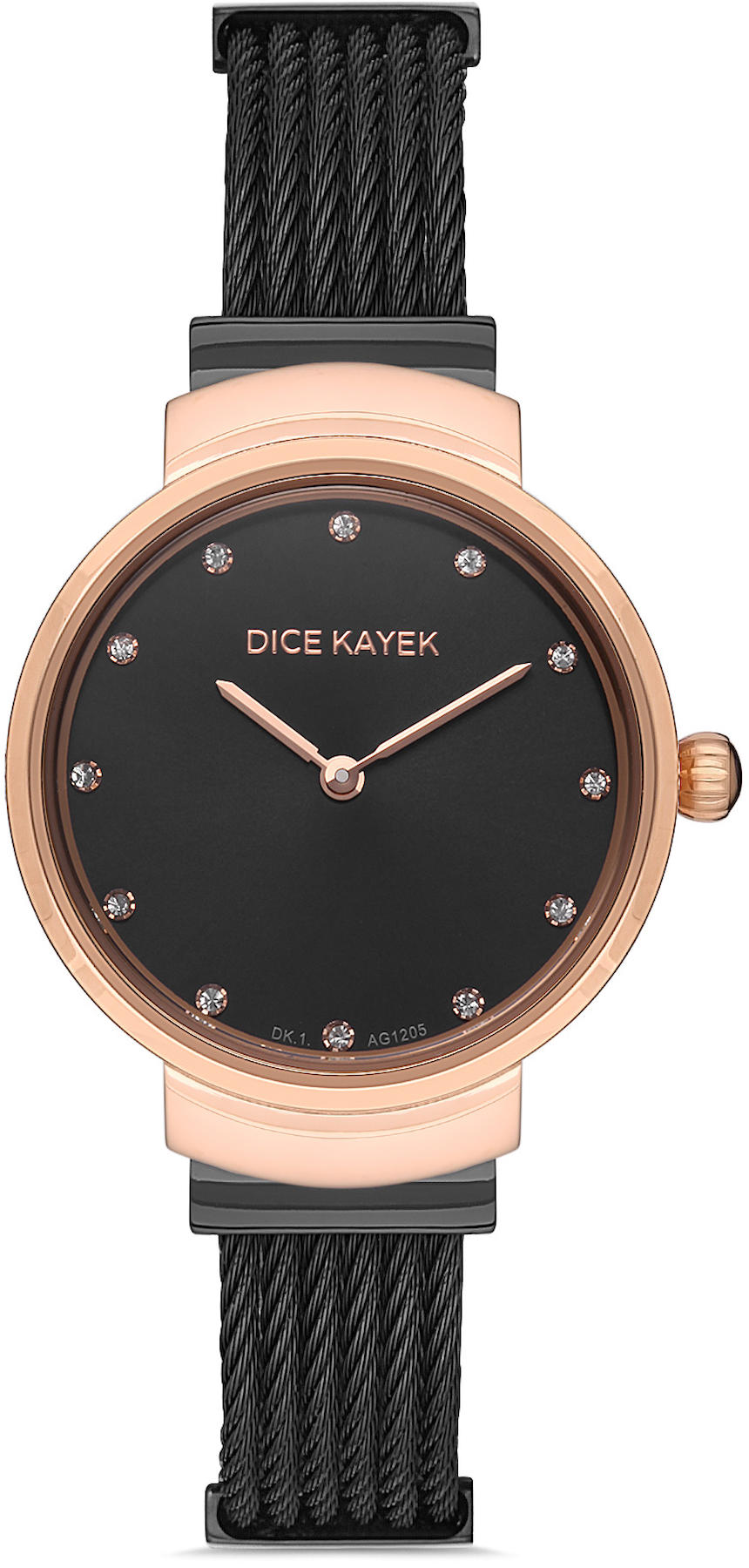 Dice Kayek DK.1.AG1205.03 36 mm Siyah Metal Kordon Analog Kadın Kol Saati