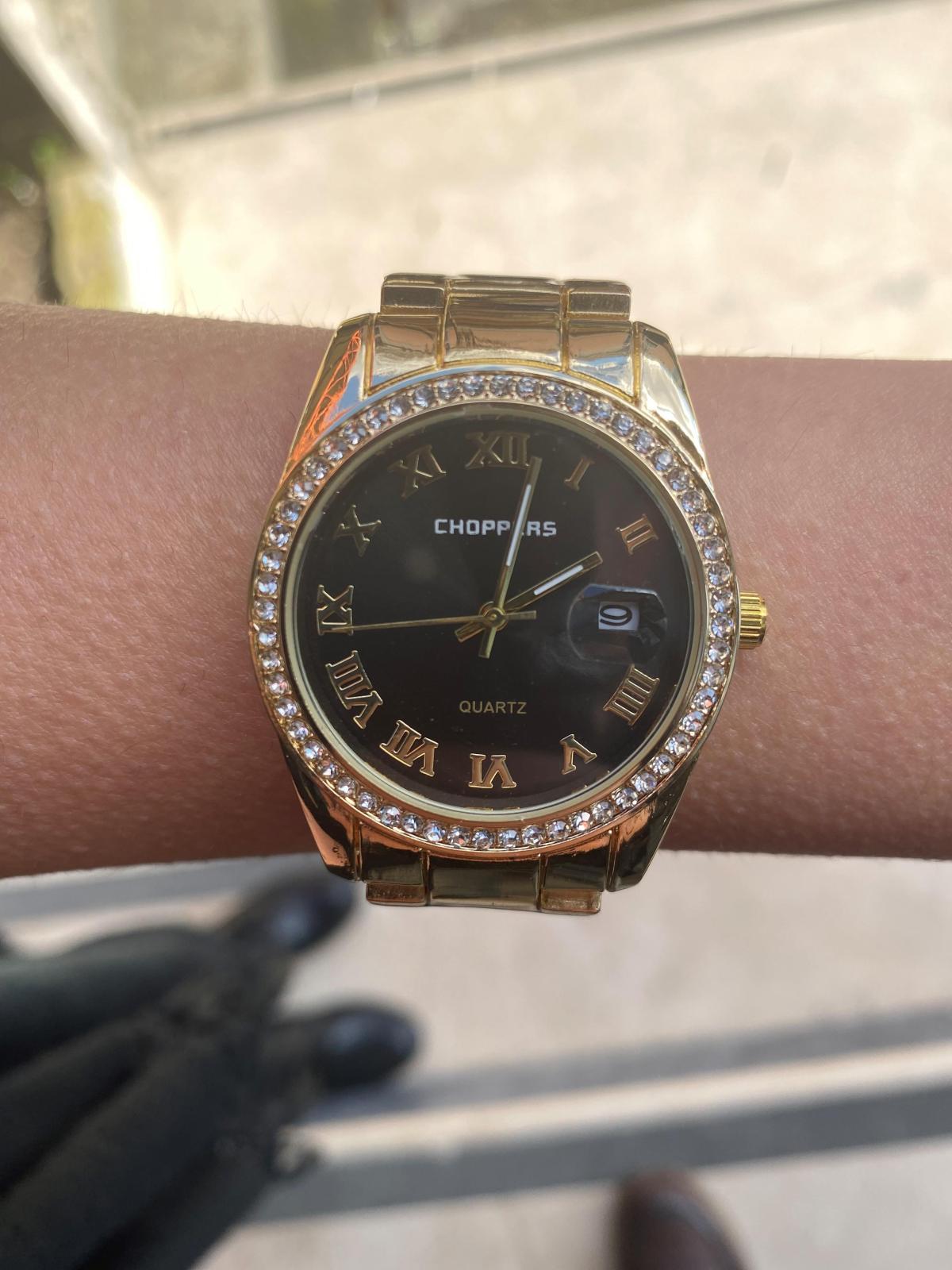 Choppers HBG17046E Takvimli 36 mm Altın Metal Kordon Analog Kadın Kol Saati