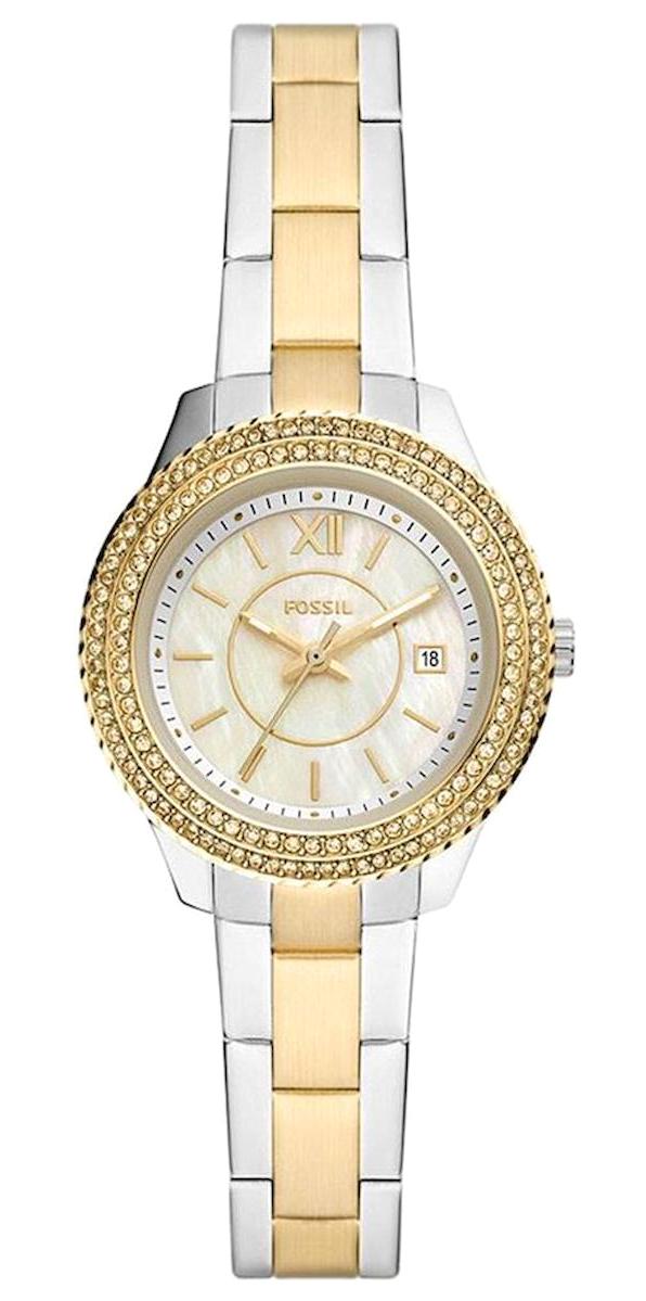 Fossil FES5138 32 mm Altın-Gri Çelik Kordon Analog Kadın Kol Saati