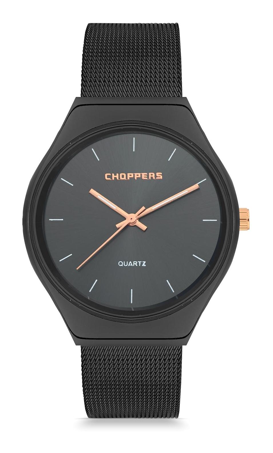 Choppers HBG17034F 37 mm Siyah Hasır Kordon Analog Kadın Kol Saati