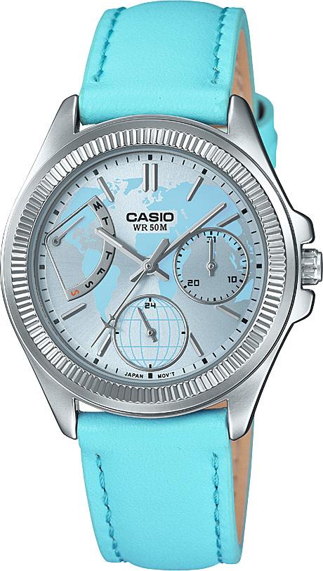 Casio LTP-2089L-2A 30 mm Mavi Deri Kordon Analog Kadın Kol Saati