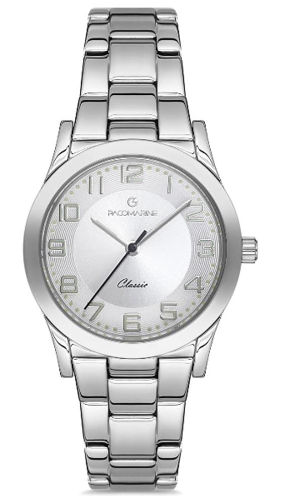 Pacomarine PM.51207.07 38 mm Gri Çelik Kordon Analog Kadın Kol Saati