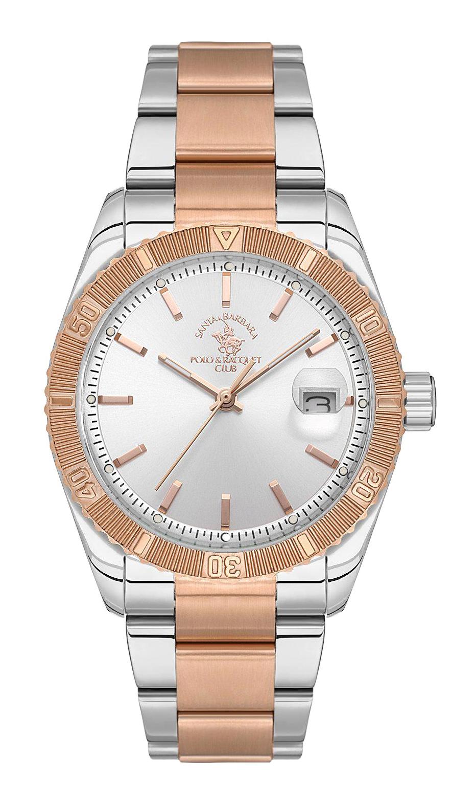 Santa Barbara Polo & Racquet Club SB.1.10560-5 Takvimli 36 mm Gri-Rose Gold Çelik Kordon Analog Kadın Kol Saati