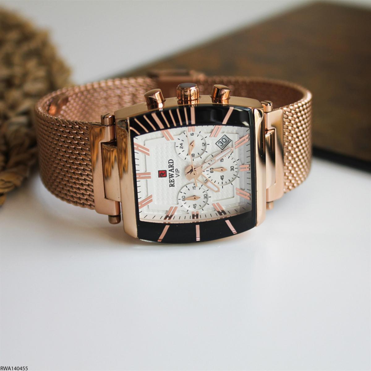 Reward RWA140455 Takvimli 35 mm Rose Gold Metal Kordon Analog Kadın Kol Saati