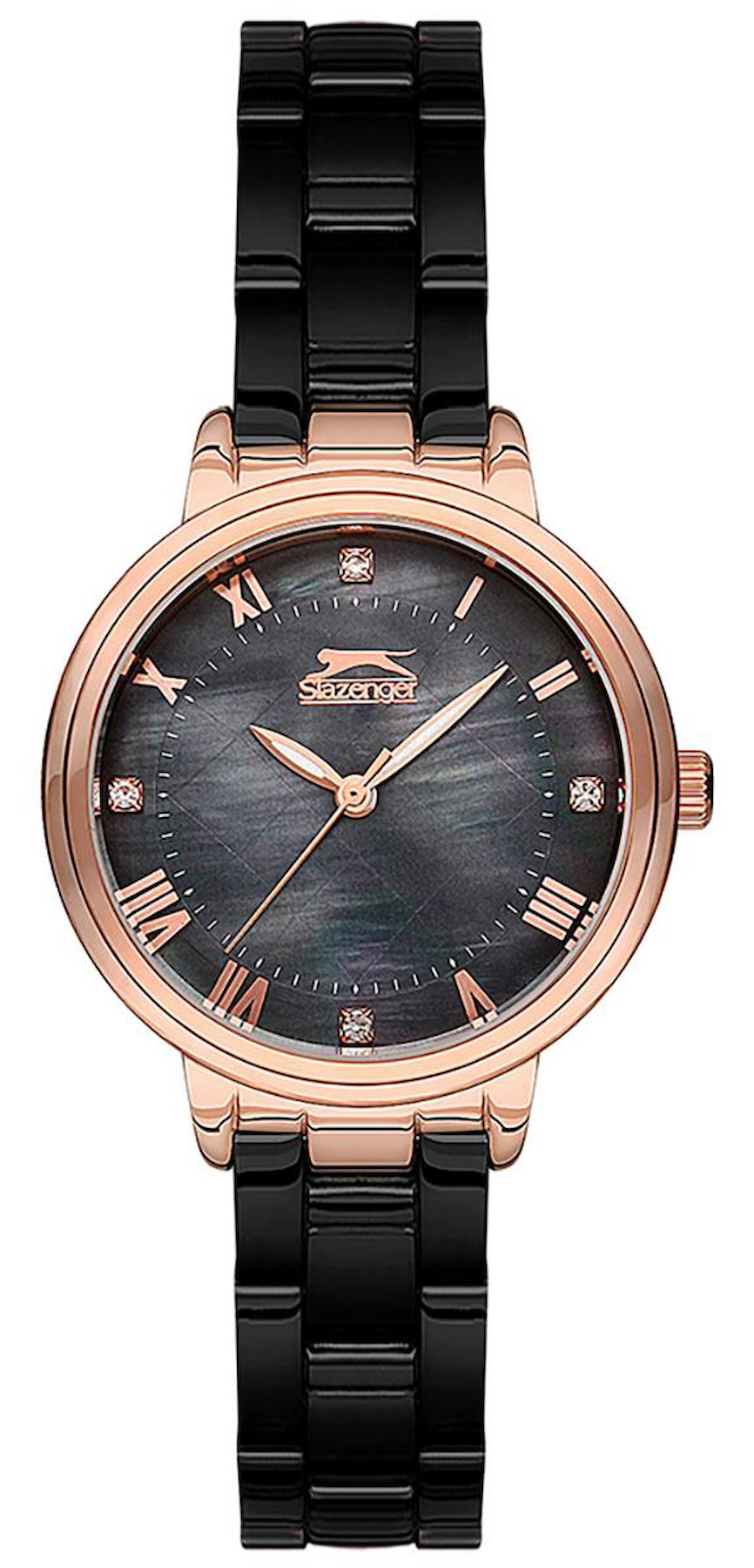 Slazenger SL.09.1609.3.02 36 mm Siyah Metal Kordon Analog Kadın Kol Saati
