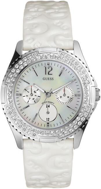 Guess GUI11528L1 36 mm Beyaz Deri Kordon Analog Kadın Kol Saati