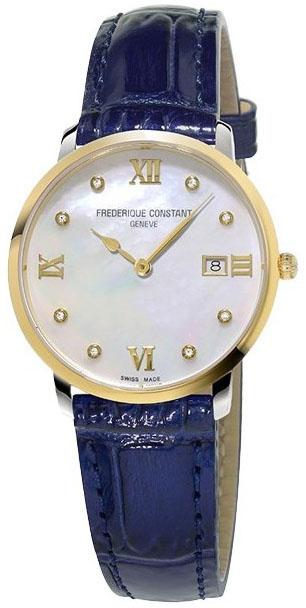 Frederique Constant FC220MPWD3S3 34 mm Lacivert Deri Kordon Analog Kadın Kol Saati