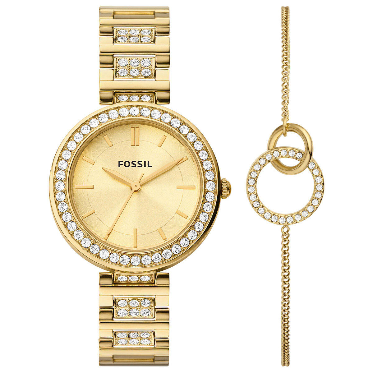 Fossil FBQ3903 32 mm Altın Çelik Kordon Analog Kadın Kol Saati