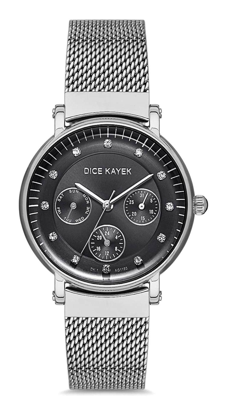 Dice Kayek DK.1.AG1193.06 34 mm Gri Çelik Kordon Analog Kadın Kol Saati