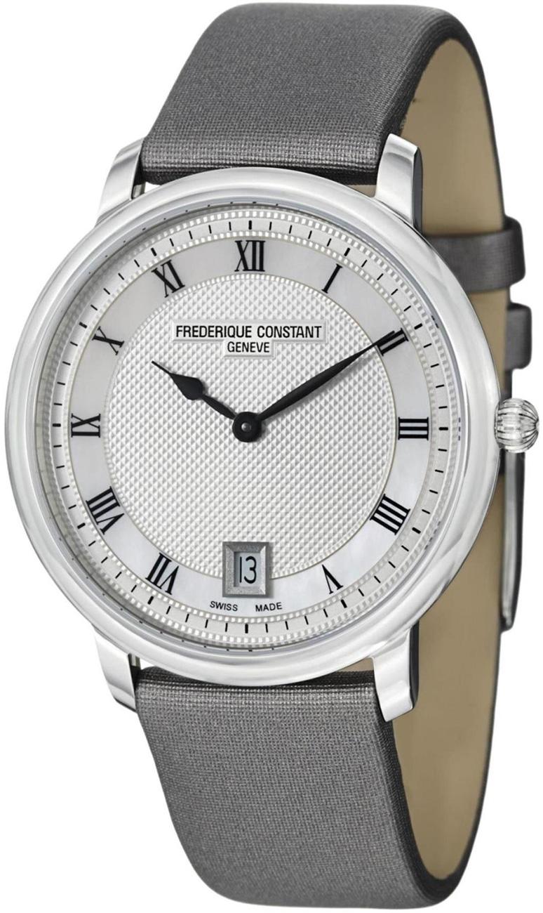 Frederique Constant FC220M4S36 37 mm Gri Deri Kordon Analog Kadın Kol Saati