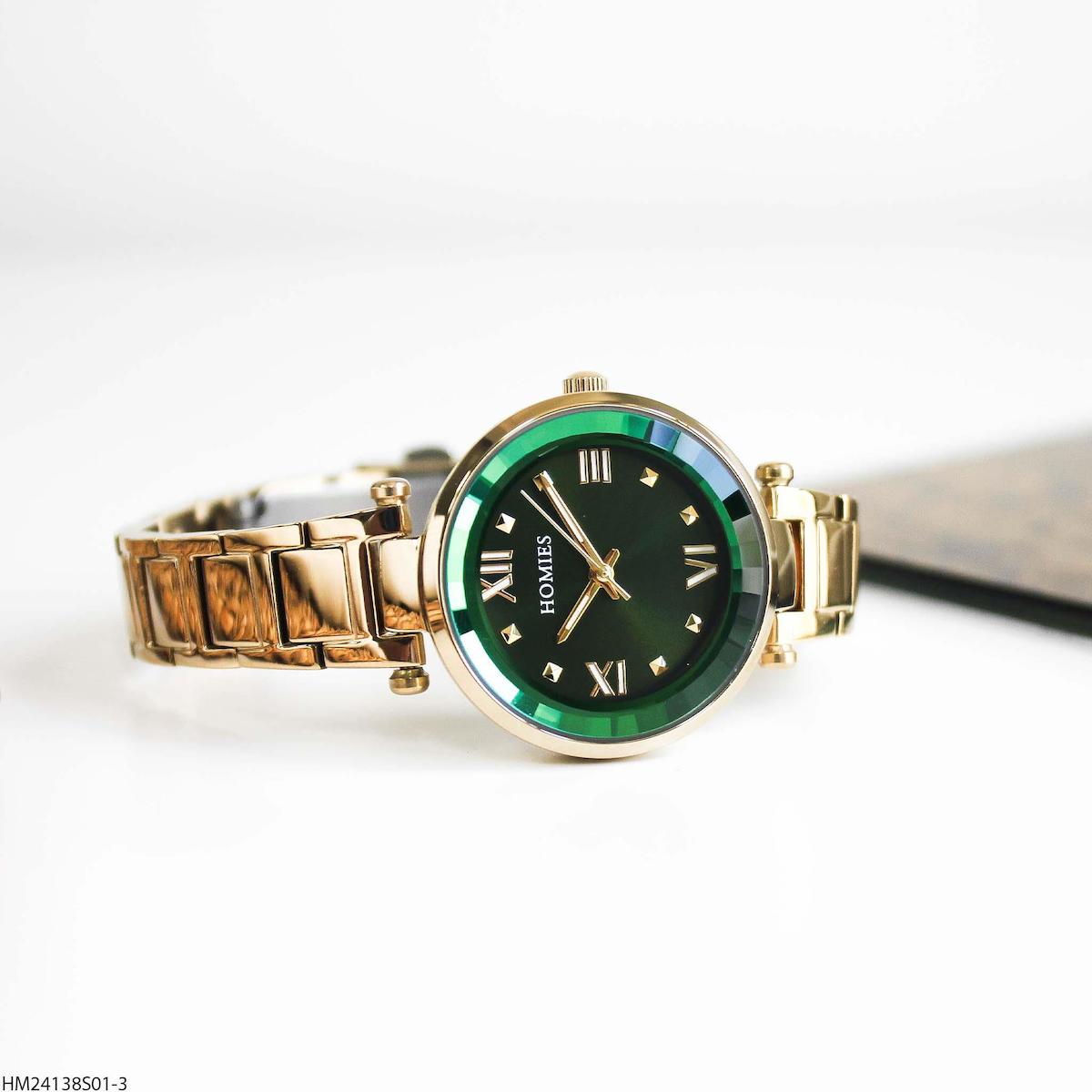 Homies HM24138S01-3 32 mm Altın Çelik Kordon Analog Kadın Kol Saati