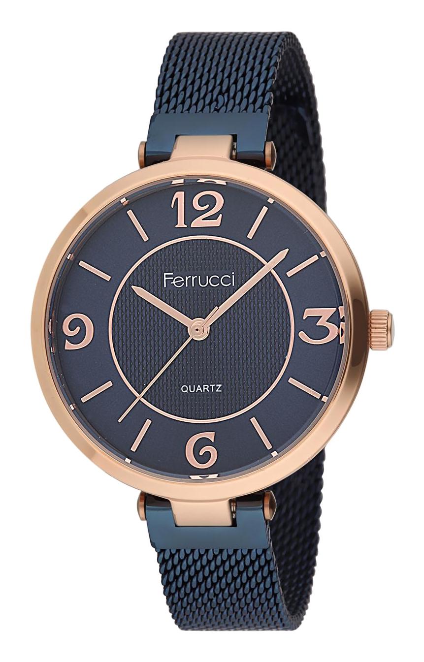 Ferrucci 8FM2002 38 mm Lacivert Metal Kordon Analog Kadın Kol Saati