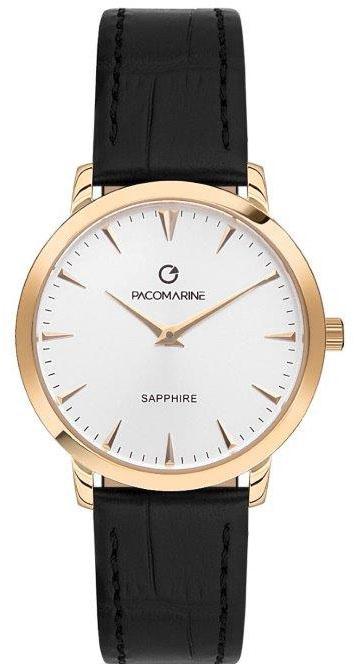 Pacomarine PM.19004.04 33 mm Siyah Deri Kordon Analog Kadın Kol Saati