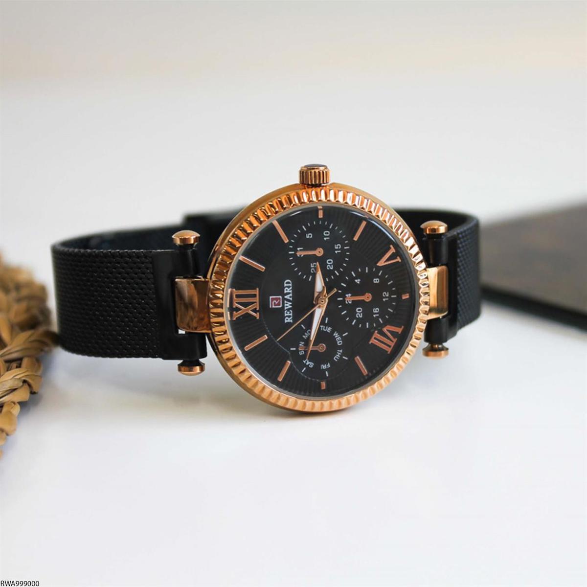 Reward RWA999000 35 mm Siyah Çelik Kordon Analog Kadın Kol Saati