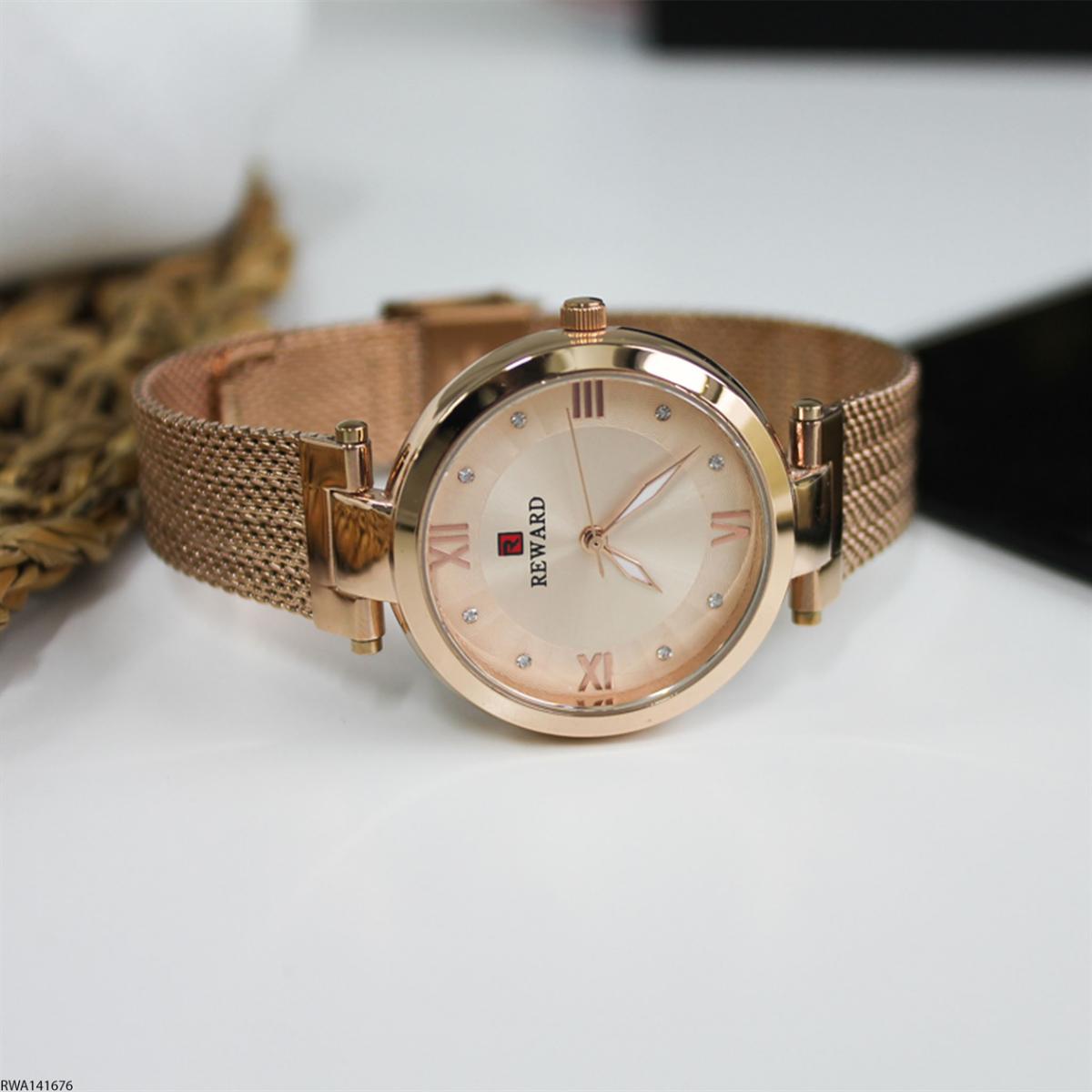 Reward RWA141676 33 mm Rose Gold Çelik Kordon Analog Kadın Kol Saati