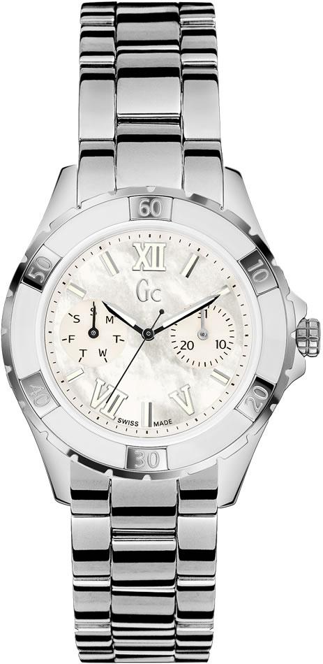 Guess GCX75001L1S Takvimli 36 mm Gri Çelik Kordon Analog Kadın Kol Saati