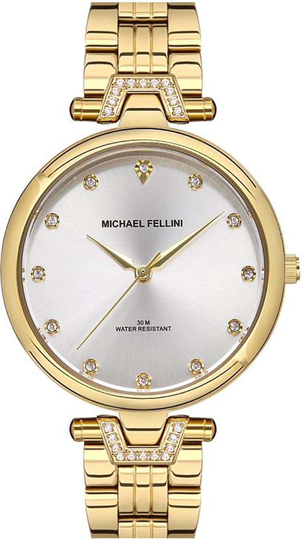 Michael Fellini 2315-4 33 mm Altın Metal Kordon Analog Kadın Kol Saati