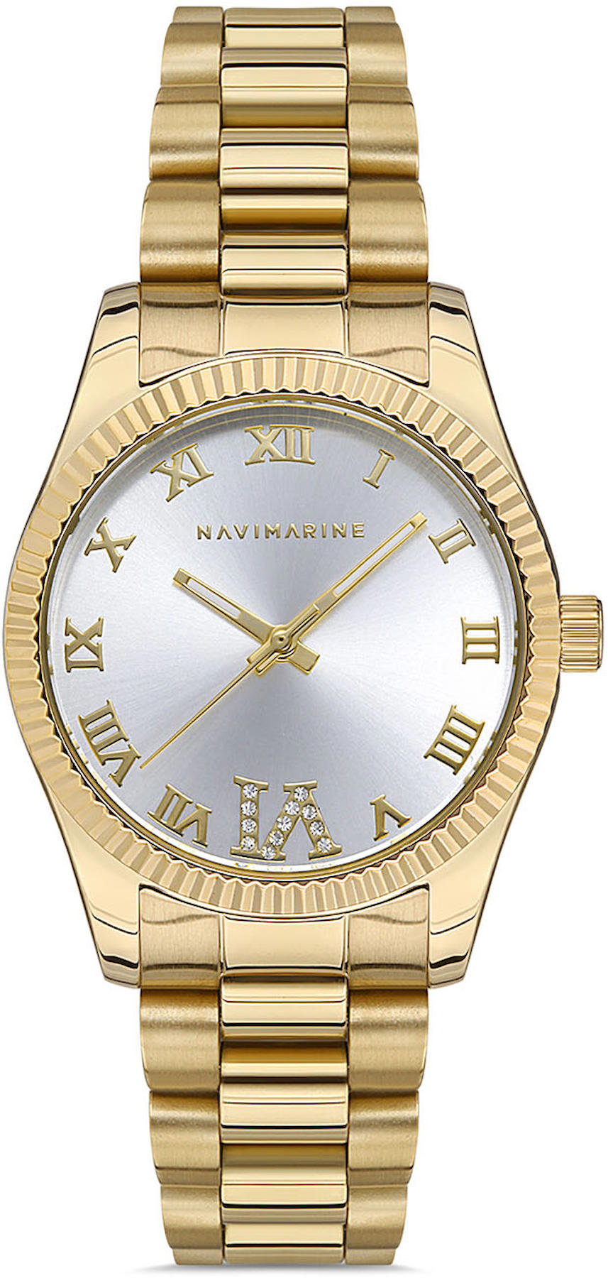 Navimarine NM115-03 35 mm Altın Çelik Kordon Analog Kadın Kol Saati