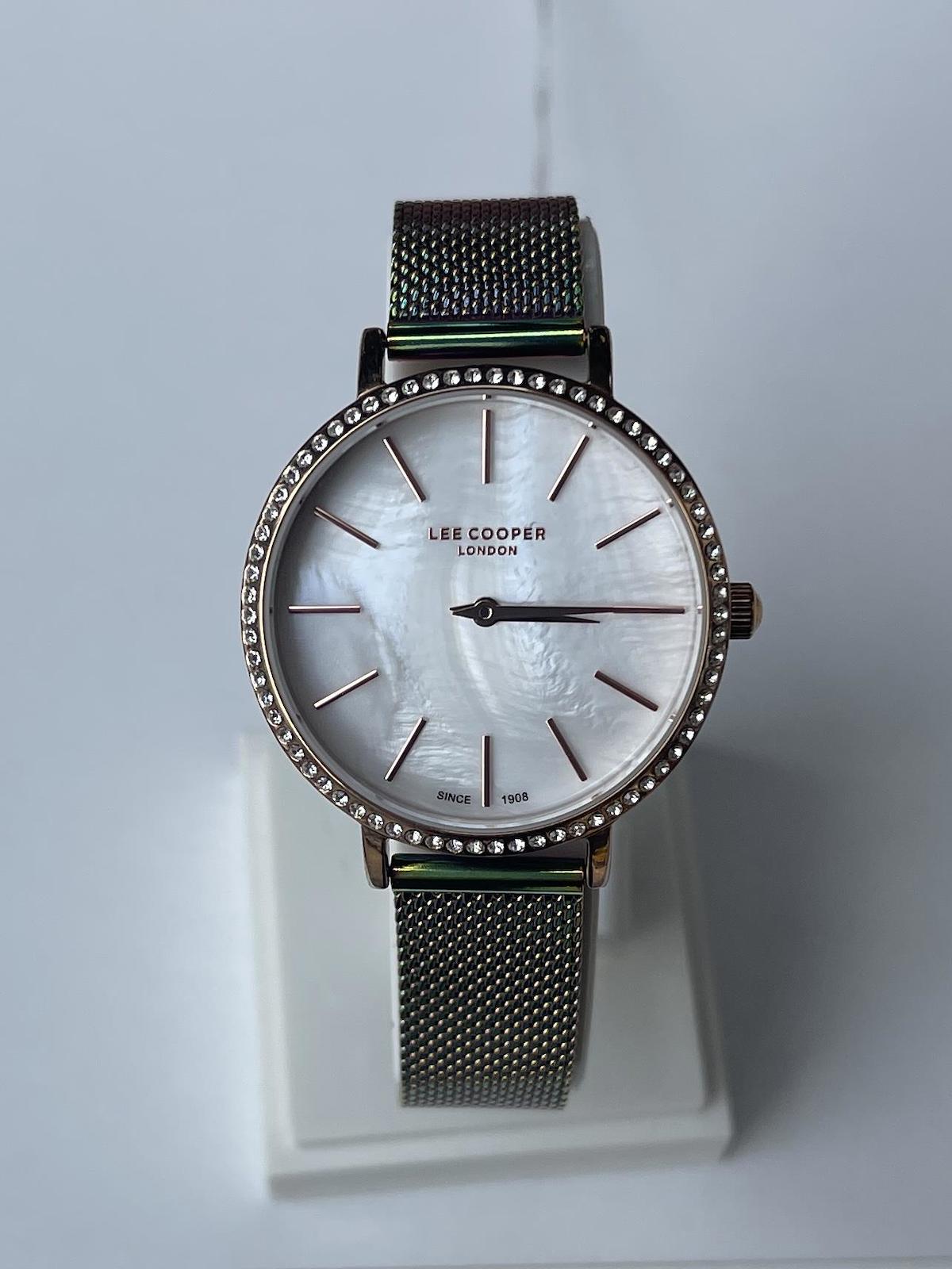Lee Cooper LCR.LMG.07387.420 40 mm Gri Çelik Kordon Analog Kadın Kol Saati
