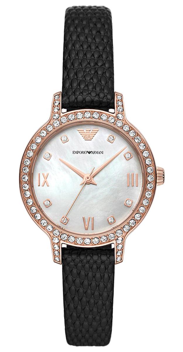 Emporio Armani AR11485 32 mm Siyah Deri Kordon Analog Kadın Kol Saati