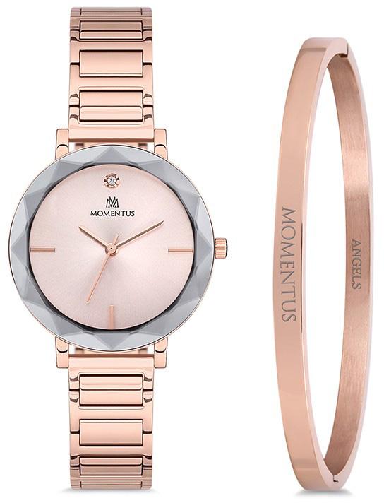 Momentus SS226R-12SR 34 mm Rose Gold Çelik Kordon Analog Kadın Kol Saati
