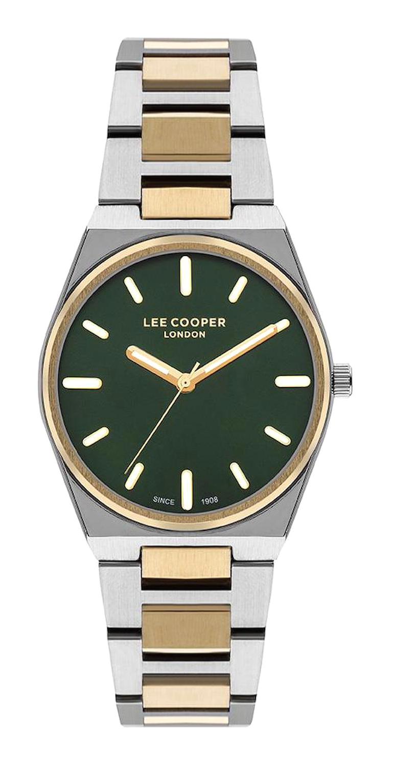 Lee Cooper LC07609.270 40 mm Altın-Gri Çelik Kordon Analog Kadın Kol Saati
