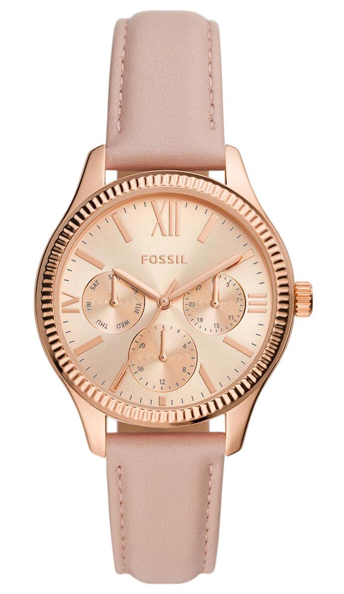 Fossil FBQ3763 36 mm Pembe Deri Kordon Analog Kadın Kol Saati