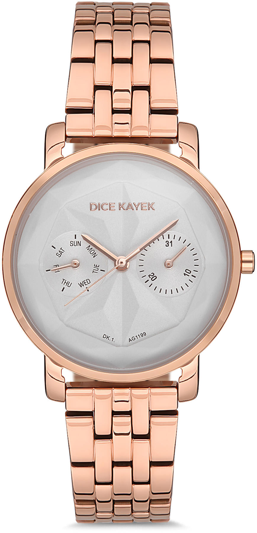 Dice Kayek DK.1.AG1199.02 34 mm Rose Gold Metal Kordon Analog Kadın Kol Saati