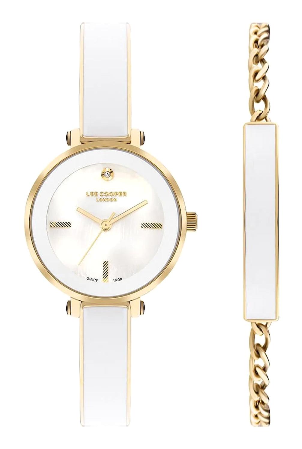 Lee Cooper LC07813.120 40 mm Beyaz Çelik Kordon Analog Kadın Kol Saati