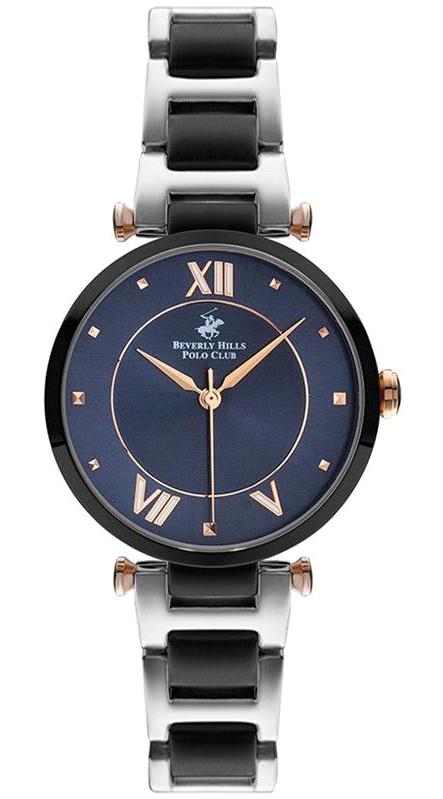 Beverly Hills Polo Club BP3077X.390 34 mm Siyah Çelik Kordon Analog Kadın Kol Saati