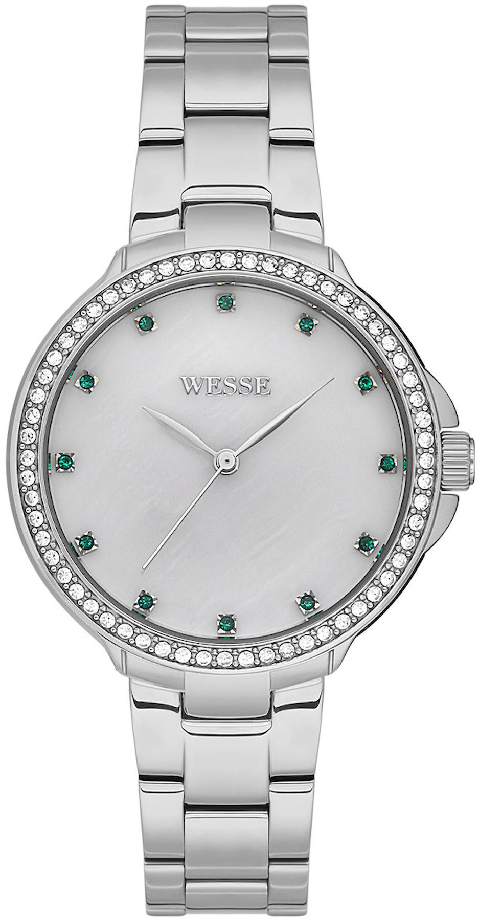 Wesse WWL111001 34 mm Gri Çelik Kordon Analog Kadın Kol Saati