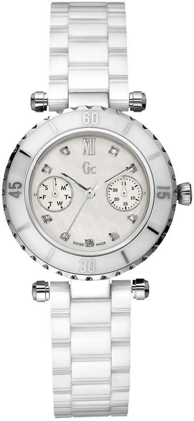 Guess GCI46003L1 Takvimli 36 mm Beyaz Çelik Kordon Analog Kadın Kol Saati
