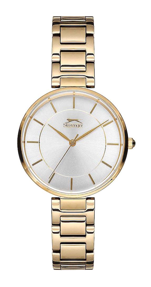 Slazenger SL.09.1497.3.05 34 mm Altın Metal Kordon Analog Kadın Kol Saati