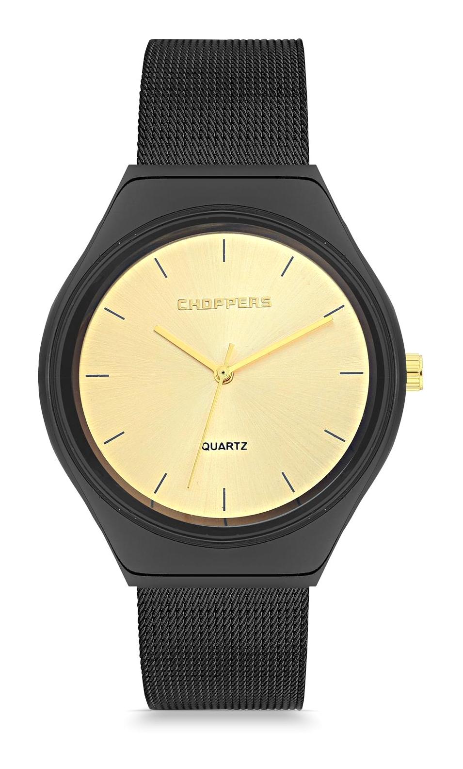 Choppers HBG17034C 37 mm Siyah Hasır Kordon Analog Kadın Kol Saati