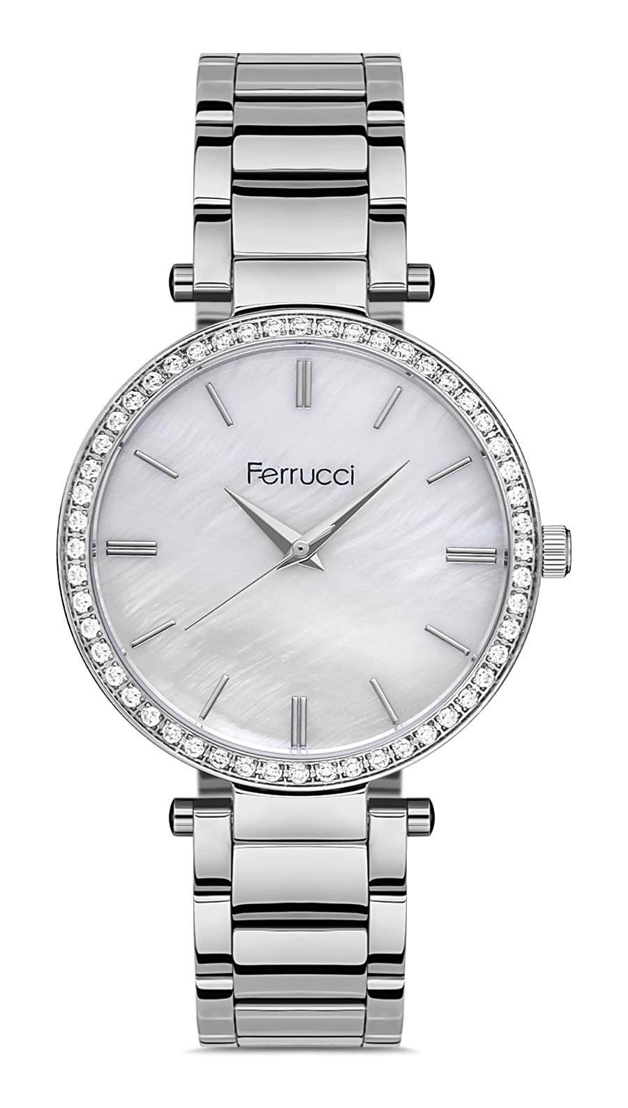 Ferrucci FFQ111614.A13 35 mm Gri Metal Kordon Analog Kadın Kol Saati