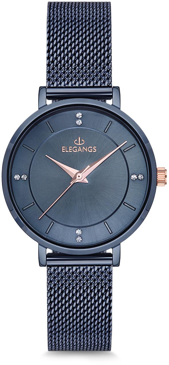 Elegangs EL2426.11 32 mm Lacivert Çelik Kordon Analog Kadın Kol Saati