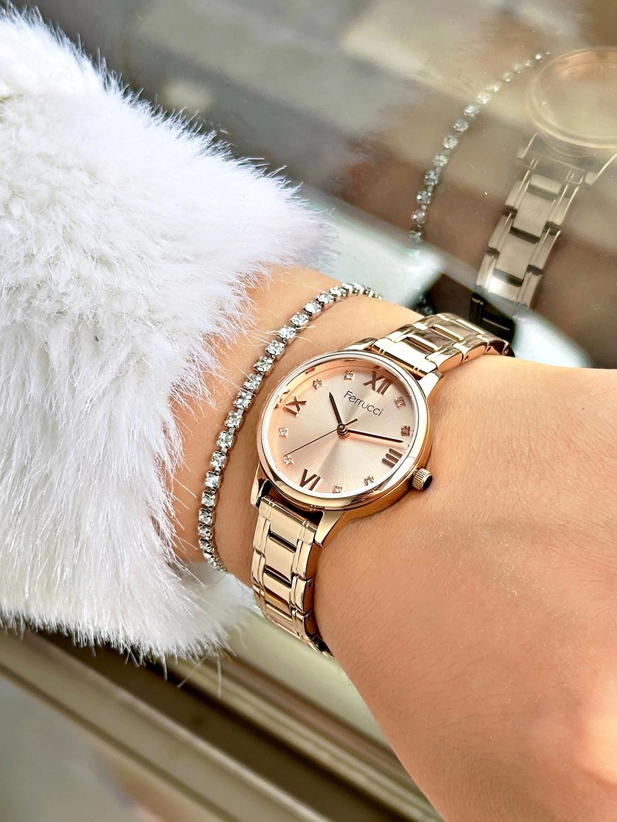 Ferrucci FC.03246M.03 40 mm Rose Gold Çelik Kordon Analog Kadın Kol Saati
