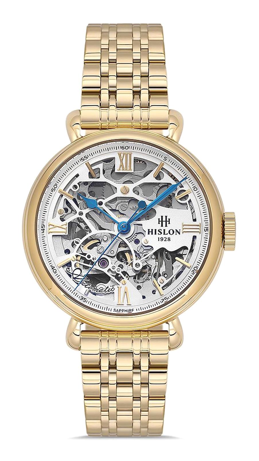 Hislon QD142G-16SG 33 mm Altın Çelik Kordon Analog Kadın Kol Saati