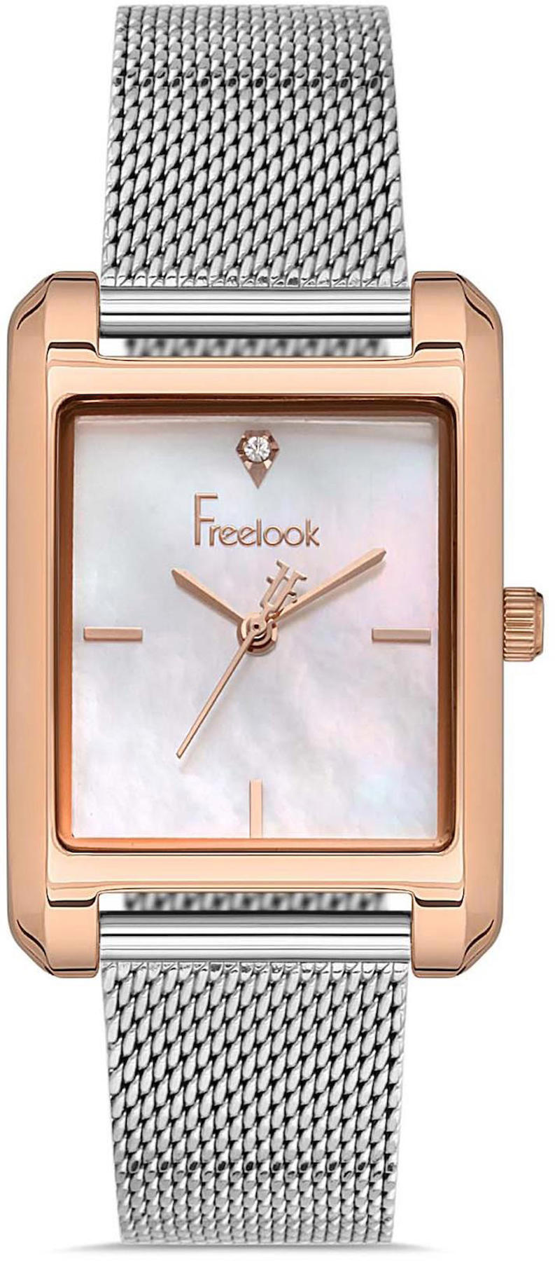 Freelook FL.1.10093.1 23 mm Gri Çelik Kordon Analog Kadın Kol Saati