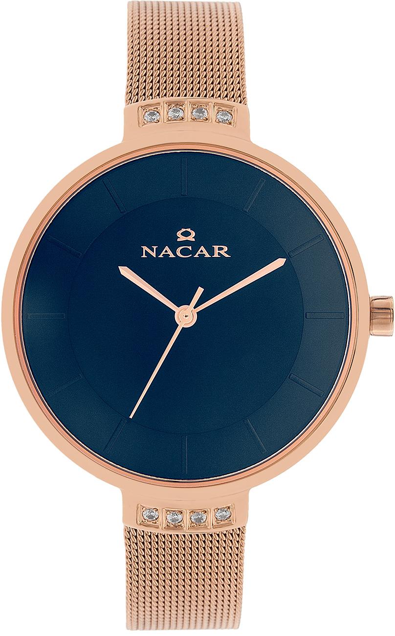 Nacar 33-396855-RLMS 35 mm Rose Gold Hasır Kordon Analog Kadın Kol Saati