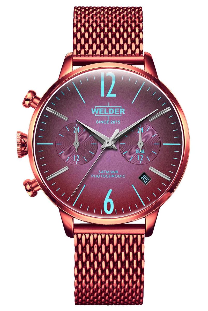 Welder Watch WWRC640 Takvimli 39 mm Kırmızı Çelik Kordon Analog Kadın Kol Saati