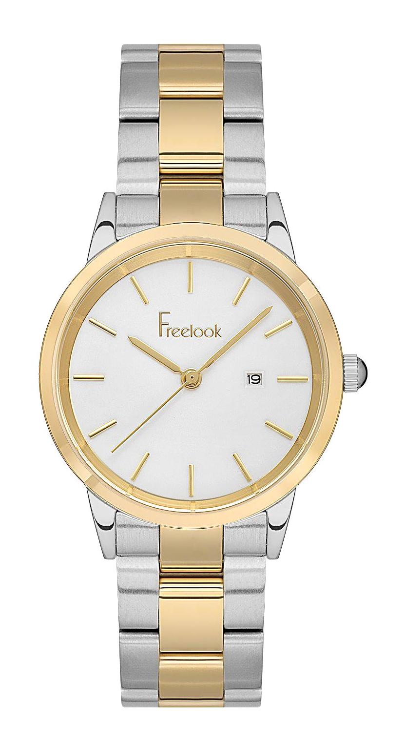 Freelook FL.1.10093.1 Takvimli 32 mm Altın-Gri Çelik Kordon Analog Kadın Kol Saati