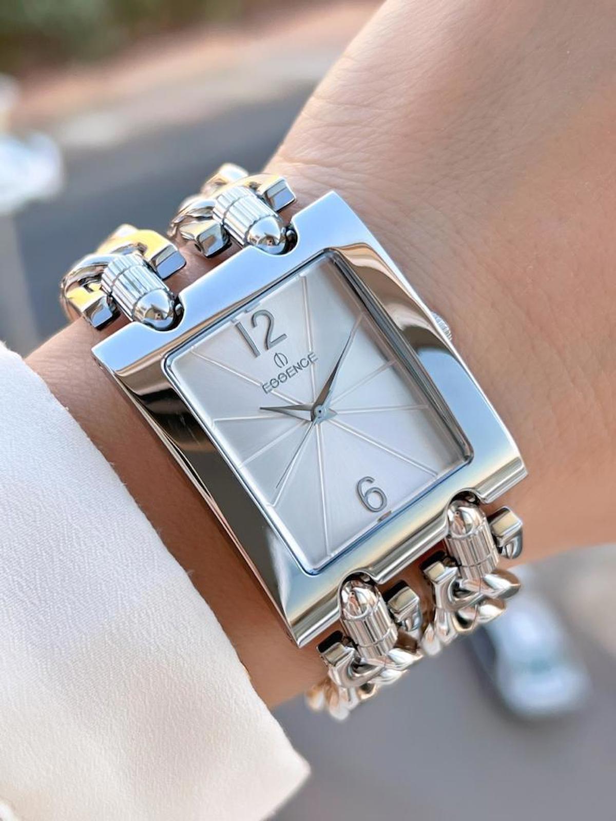 Essence DON 36 mm Gri Çelik Kordon Analog Kadın Kol Saati