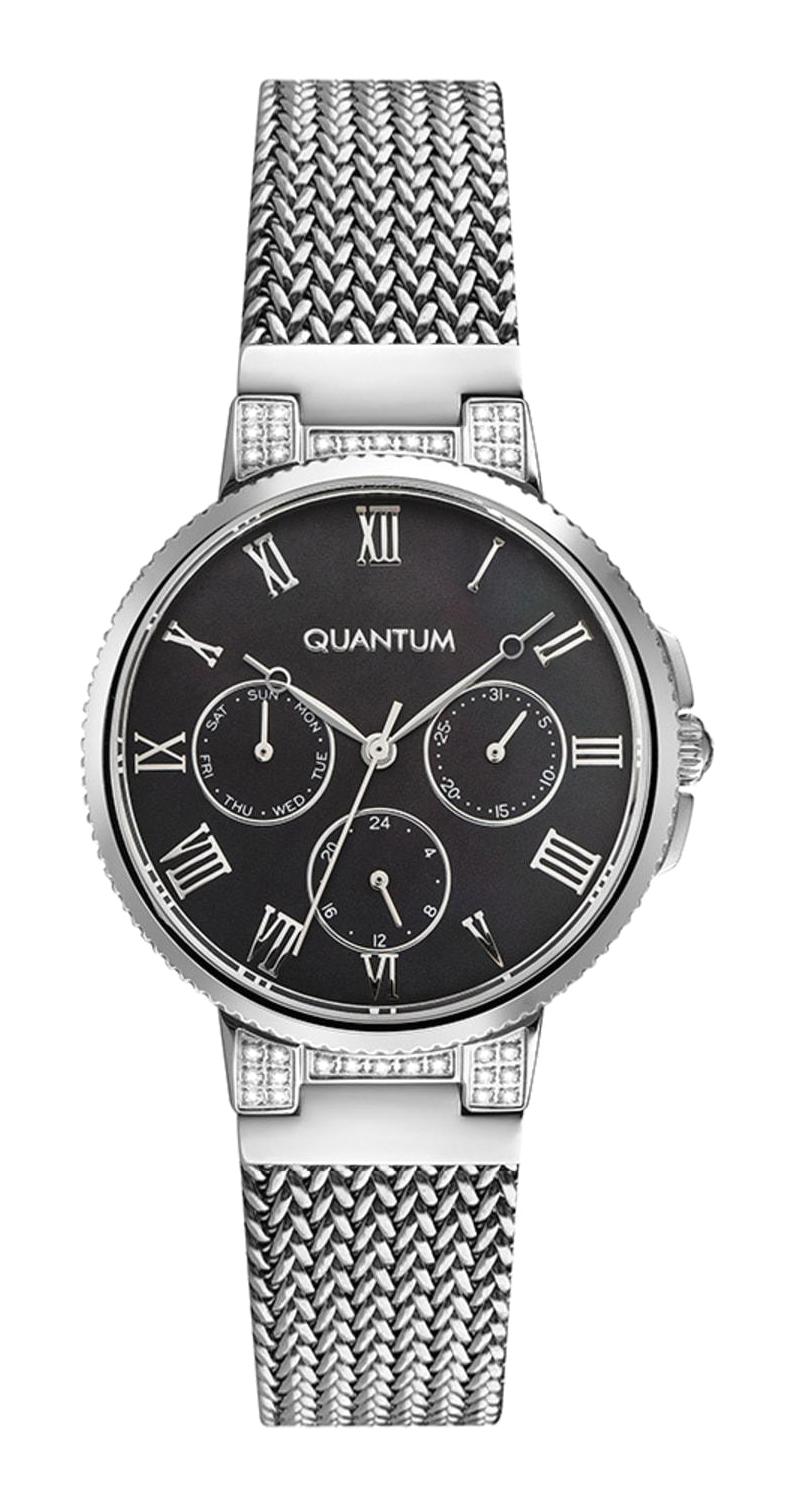 Quantum IML944.320 Takvimli 35 mm Gri Çelik Kordon Analog Kadın Kol Saati