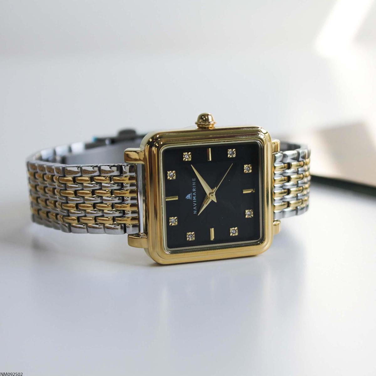 Navimarine NM092502 35 mm Altın Çelik Kordon Analog Kadın Kol Saati