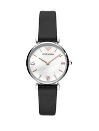Emporio Armani AR90002W 40 mm Siyah Deri Kordon Analog Kadın Kol Saati
