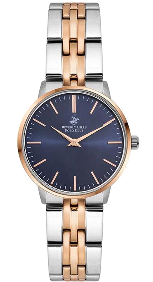 Beverly Hills Polo Club BP3041C.590 35 mm Gri-Rose Gold Çelik Kordon Analog Kadın Kol Saati