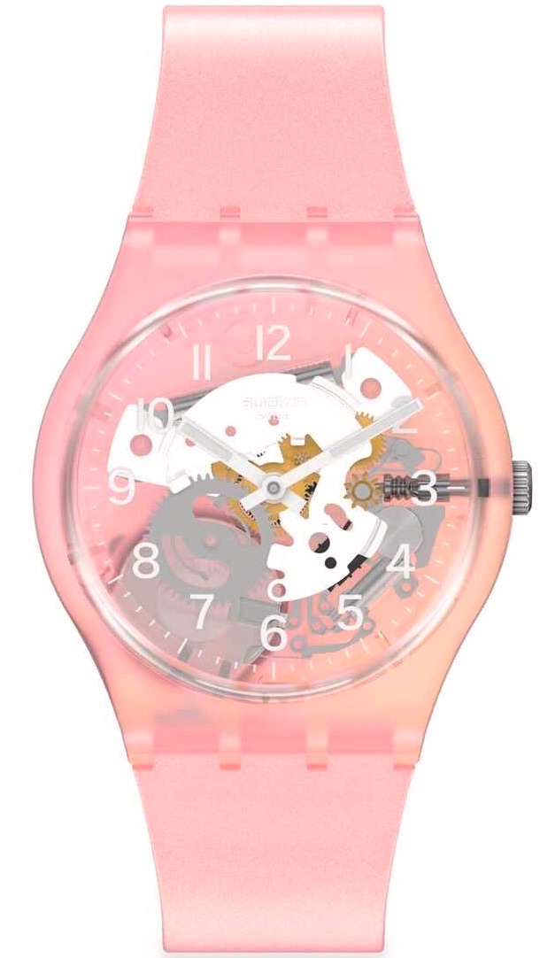 Swatch GP173 34 mm Pembe Plastik Kordon Analog Kadın Kol Saati