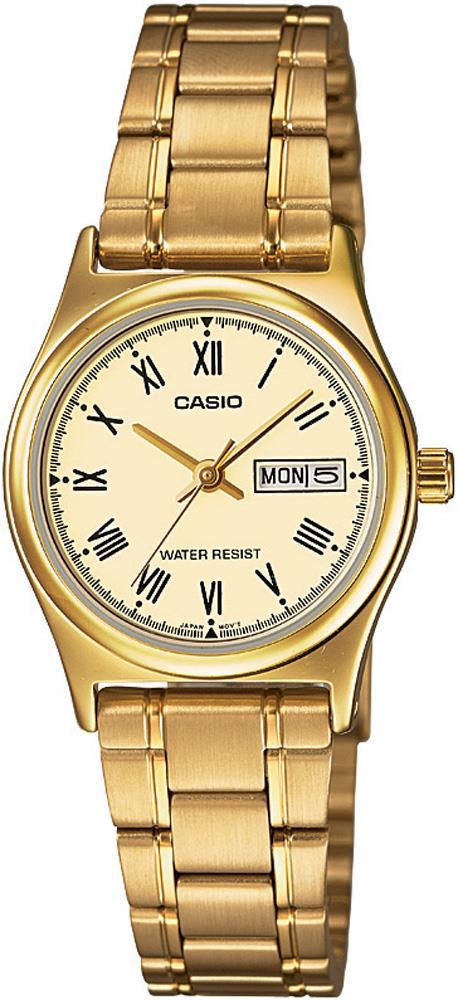 Casio LTP-V006G-9B Takvimli 25 mm Altın Çelik Kordon Analog Kadın Kol Saati