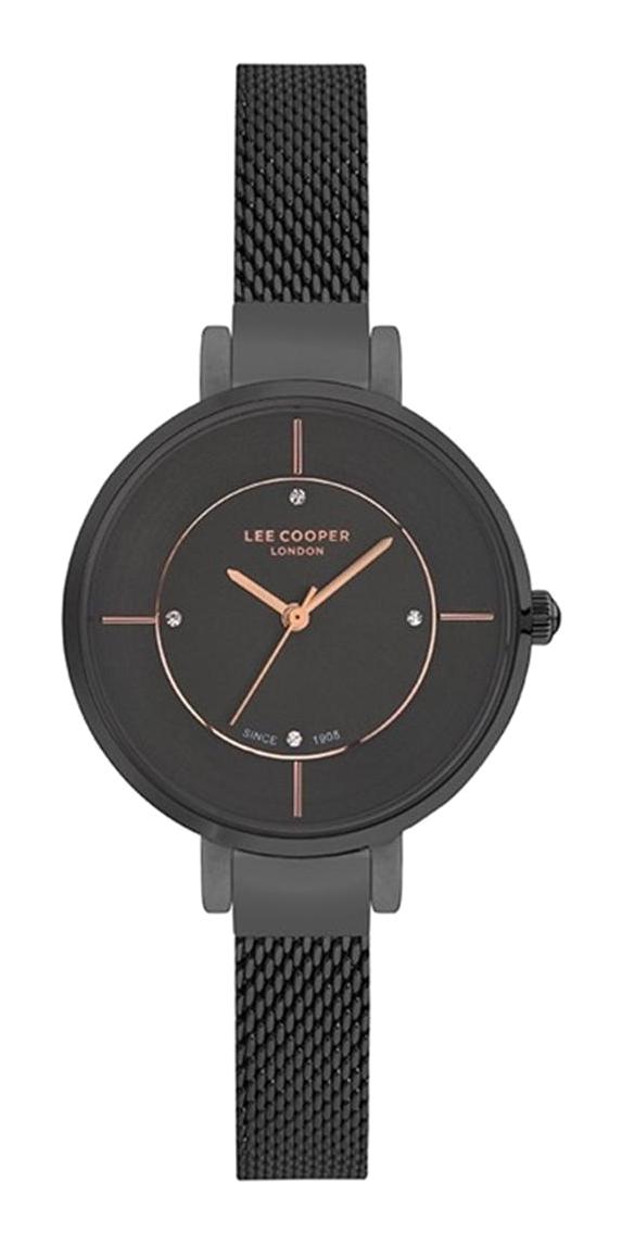 Lee Cooper 34 mm Siyah Metal Kordon Analog Kadın Kol Saati